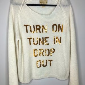 Wildfox Graphic Sequins Sweater